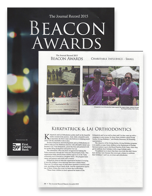 tulsa-orthodontist-Beacon Awards - KLOrtho